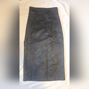 COMME USA Faux Leather Skirt
